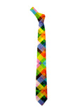 Blacksmith Multicolor Water Checks Printed Tie for Men - Fashion Accessories for Blazer , Tuxedo or Coat