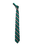 Blacksmith Turquoise Chevron Printed Tie for Men - Fashion Accessories for Blazer , Tuxedo or Coat