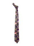 Blacksmith Purple And Red Floral Printed Tie for Men