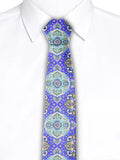 Blacksmith Blue Printed Tie for Men