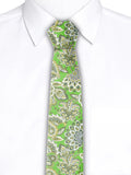 Blacksmith Parrot Green Printed Tie for Men