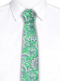 Blacksmith Mint With White Printed Tie for Men