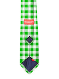 Blacksmith Green and White Checks Printed Tie for Men - Fashion Accessories for Blazer , Tuxedo or Coat