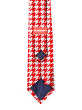 Blacksmith Red and White Houndstooth Printed Tie for Men - Fashion Accessories for Blazer , Tuxedo or Coat