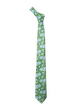 Blacksmith Green With Blue Printed Tie for Men