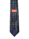 Blacksmith Navy Blue Paisley Printed Tie for Men - Fashion Accessories for Blazer , Tuxedo or Coat