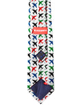 Blacksmith White Colorful Aeroplanes Printed Tie for Men - Fashion Accessories for Blazer , Tuxedo or Coat