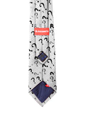 Blacksmith White Question Mark Printed Tie for Men - Fashion Accessories for Blazer , Tuxedo or Coat