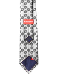 Blacksmith White At the Rate @ Printed Tie for Men - Fashion Accessories for Blazer , Tuxedo or Coat