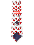 Blacksmith White Luck 7 Printed Tie for Men - Fashion Accessories for Blazer , Tuxedo or Coat