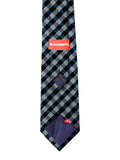 Blacksmith Black and Grey Checks Printed Tie for Men - Fashion Accessories for Blazer , Tuxedo or Coat