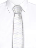Blacksmith White V Birds Printed Tie for Men - Fashion Accessories for Blazer , Tuxedo or Coat