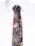 Blacksmith Purple And Red Floral Printed Tie for Men