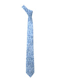 Blacksmith Grey and Blue Leaves Jacquard Tie for Men