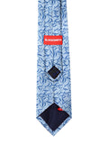 Blacksmith Grey and Blue Leaves Jacquard Tie for Men